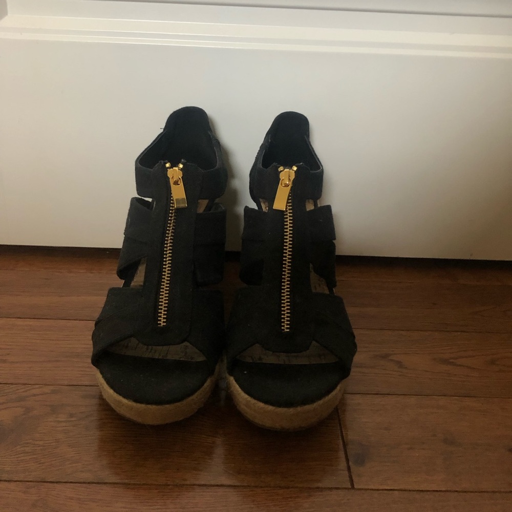 Back Wedges with Gold Zipper (9 1/2)